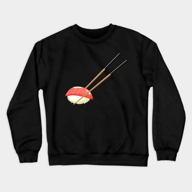 Cute kawaii Sushi with chopsticks , sushi lovers Crewneck Sweatshirt by Islanr